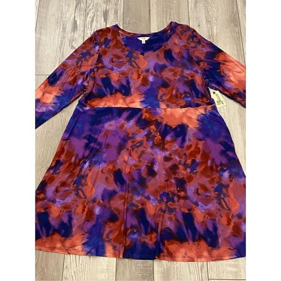 Terra & Sky plus size knee length dress size 2X - Picture 2 of 12